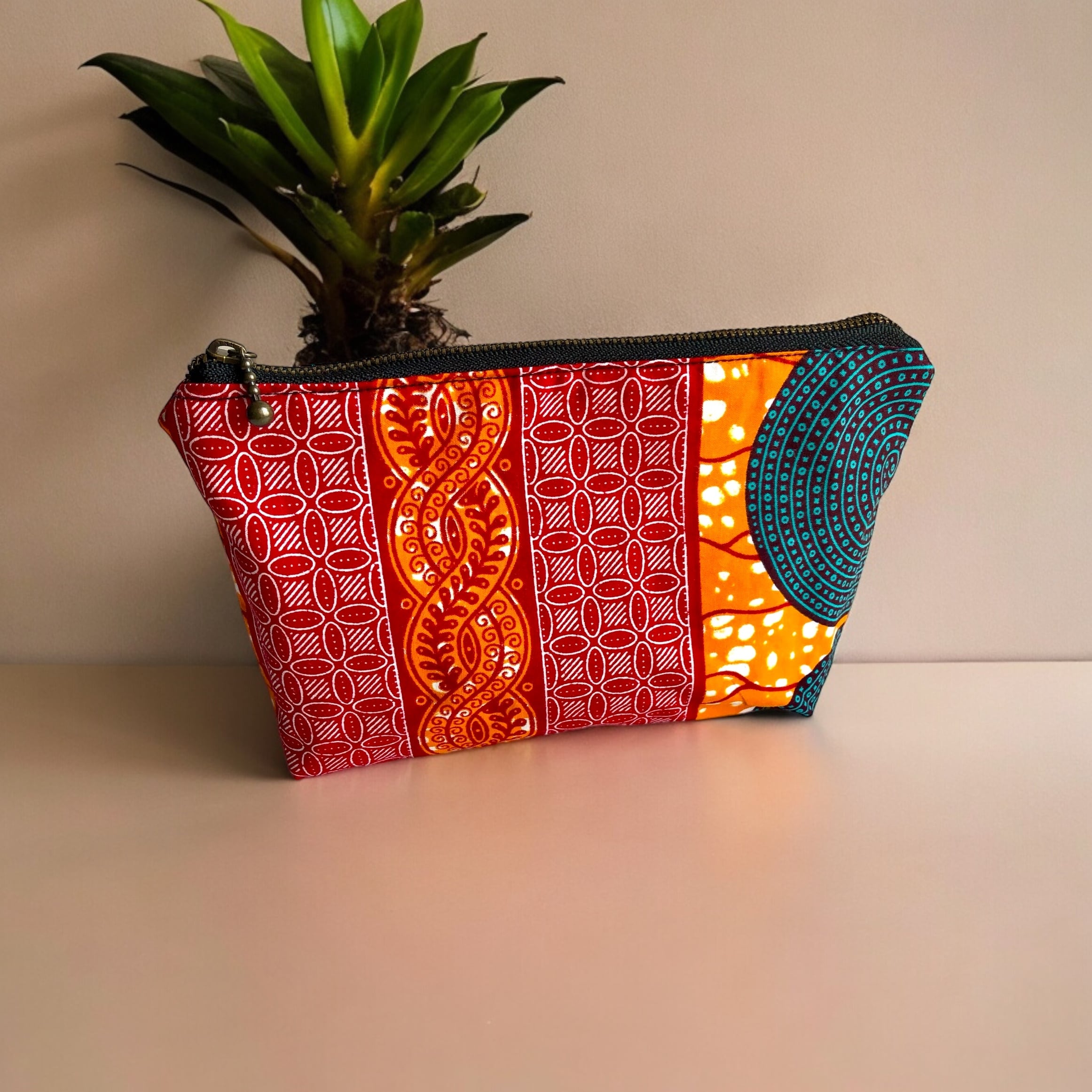 アフリカ布8.5角型マーブルがま口ポーチ　 karie様 アフリカ布8.5角型マーブルがま口ポーチ karie様 アフリカ布8.5