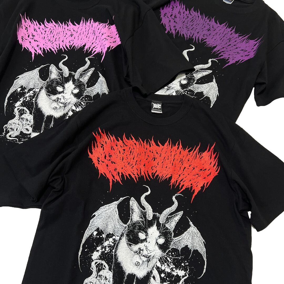Infernal Cat T-shirt / 地獄猫 Purple | Brutal Death Clothing