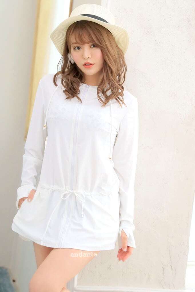 人気no 5 日焼け防止uvラッシュガード ロング ホワイト 定番 アパレル通販 Andante