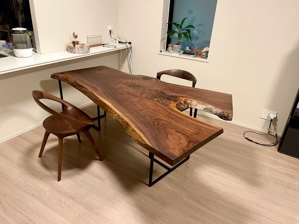 《納品事例》クラロウォールナット 一枚板