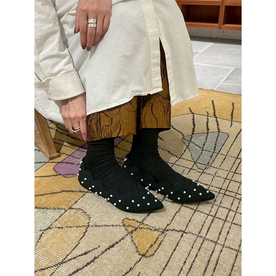 未使用　オッフェン　Offen scallop pearls pattern scallop pearls pattern / BLACK | Offen