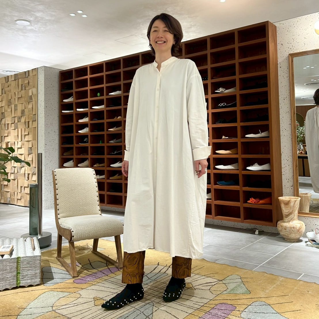 【美品】offen 39 ブラック フラットシューズ フリル パール付き scallop pearls pattern / BLACK | Offen