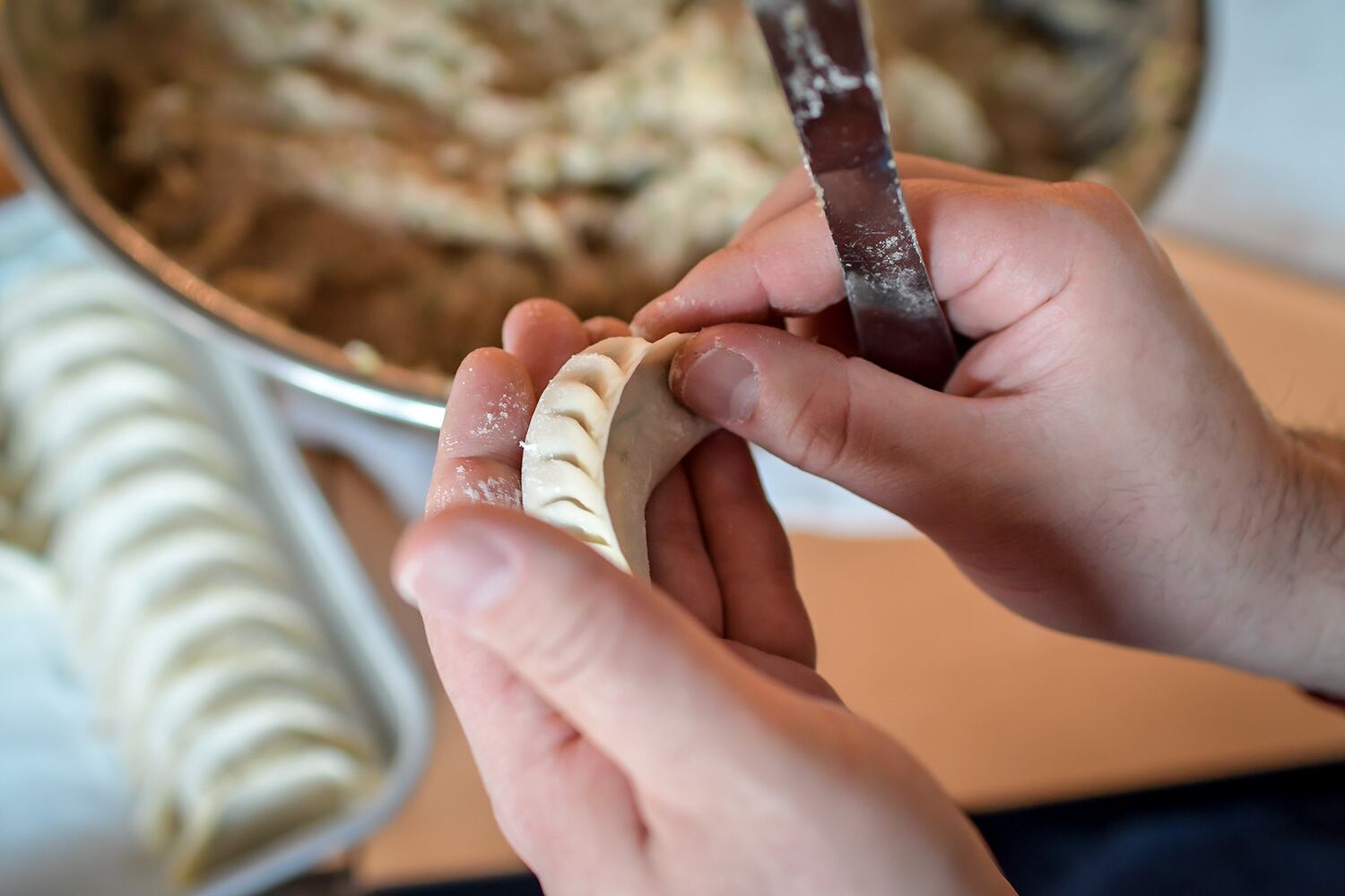 細かく繊細な皮ひだテク