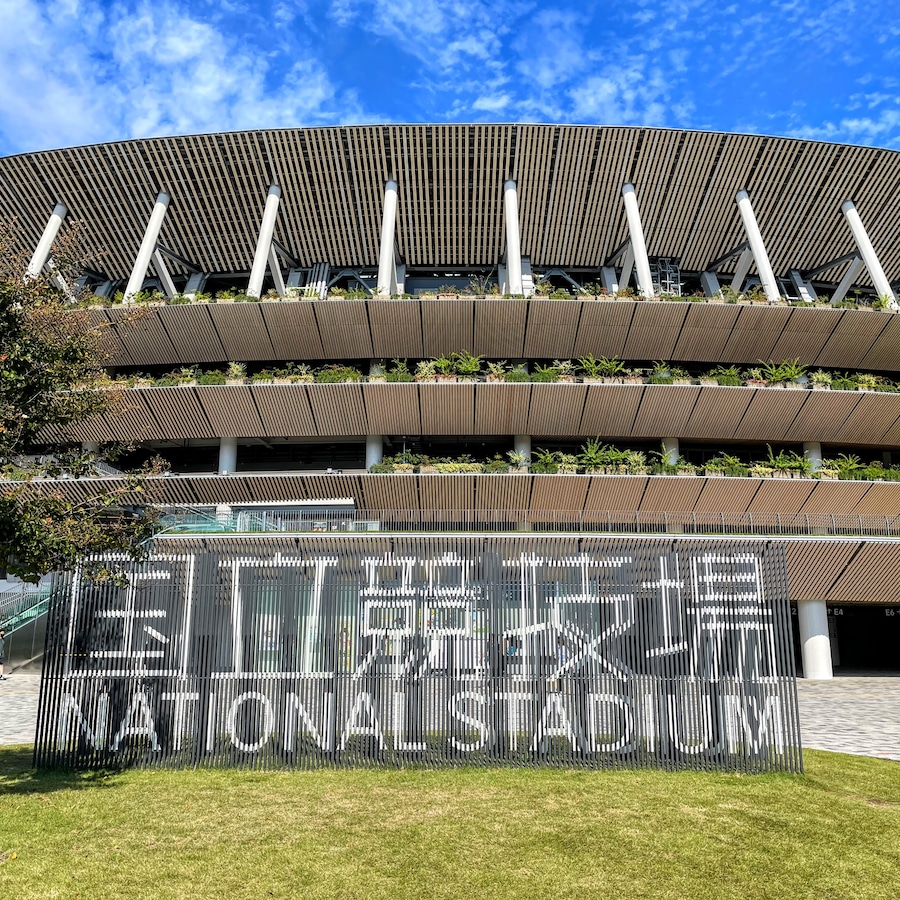 Passing Olympic Stadium