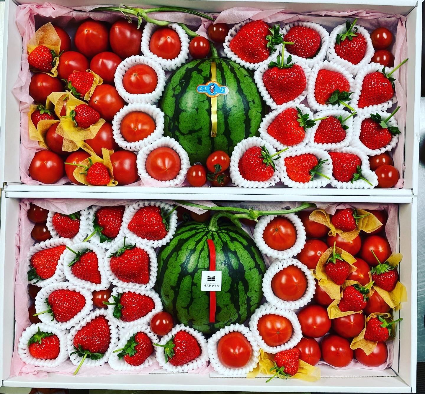 2件の方へ内祝い(下にお野菜が入っています)