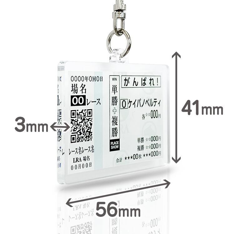 貴方だけの想い出の 馬券キーホルダーミニ 【JRA・大井・ホッカイドウ