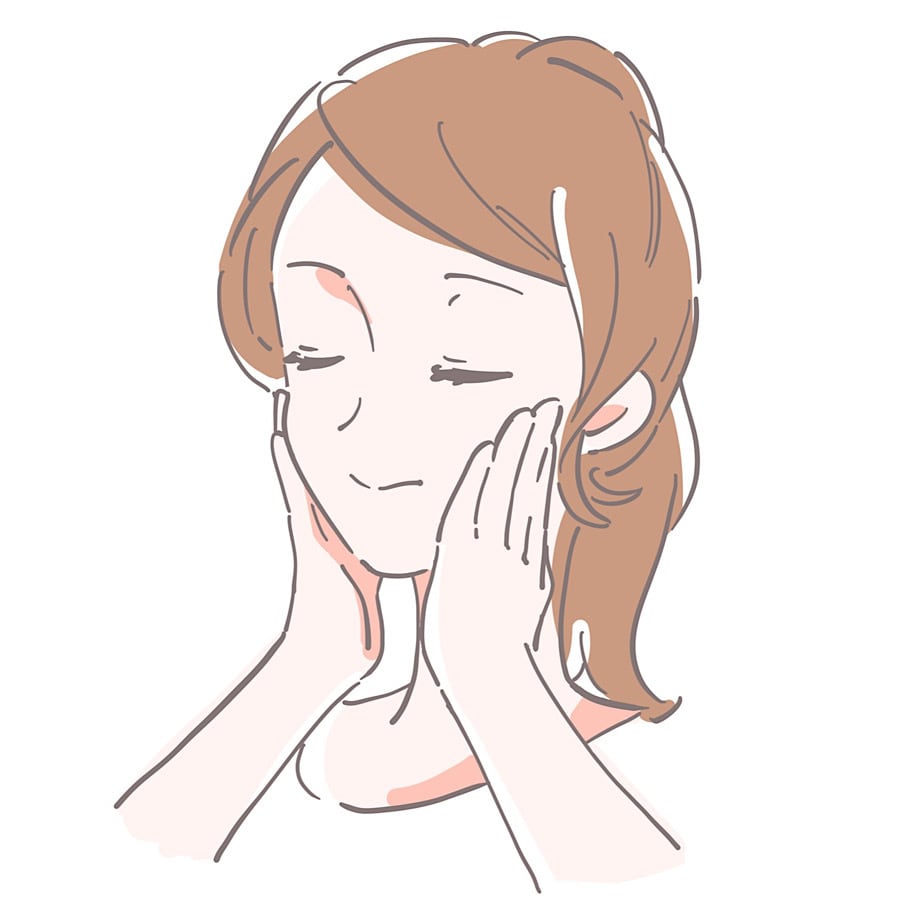 ③お顔全体〜首元にも。H2Oブースターを馴染ませた後の使用が大変効果的です。