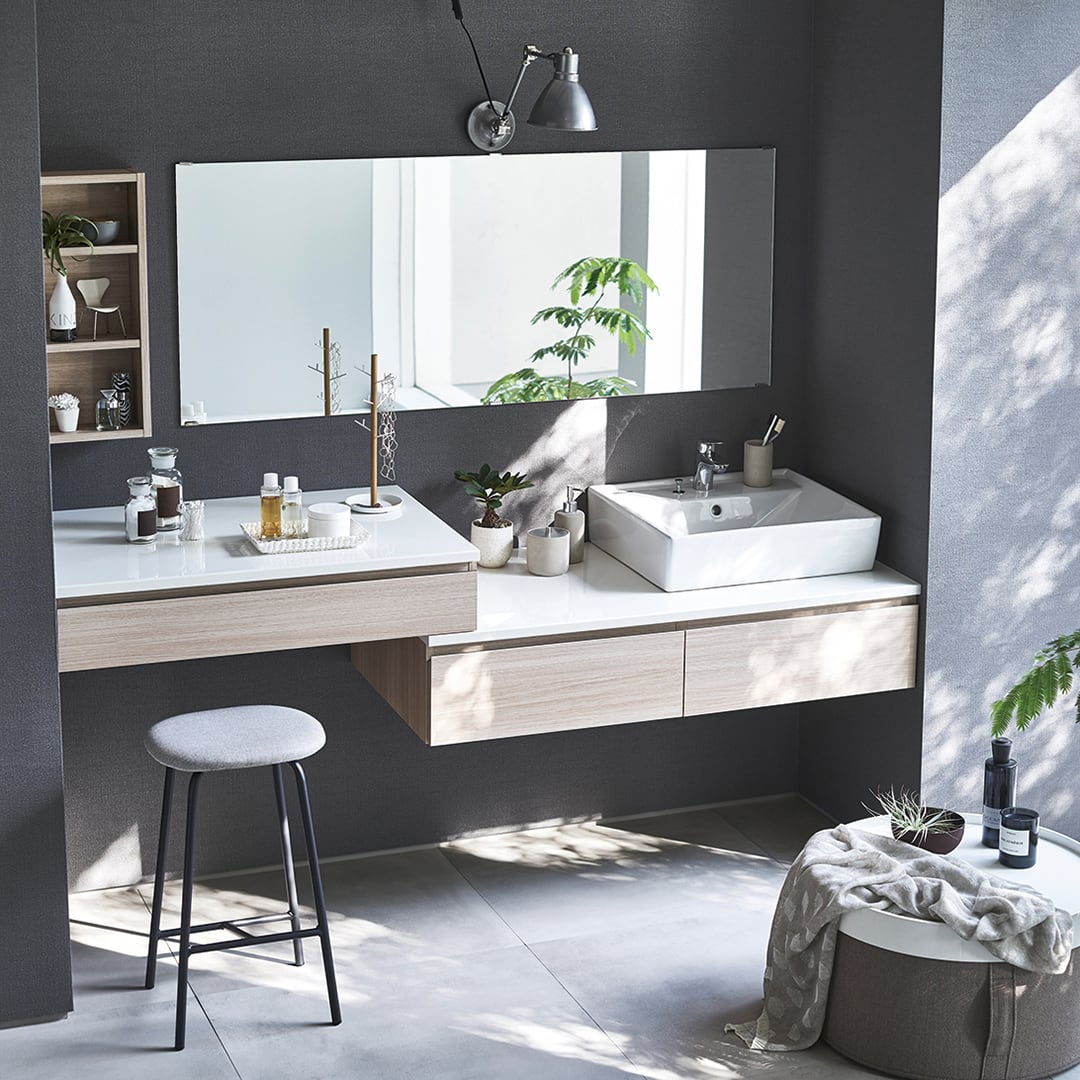 トールキャビネット MA-WT400L 収納棚 幅40cm 奥行60cm 高さ160cm 洗面