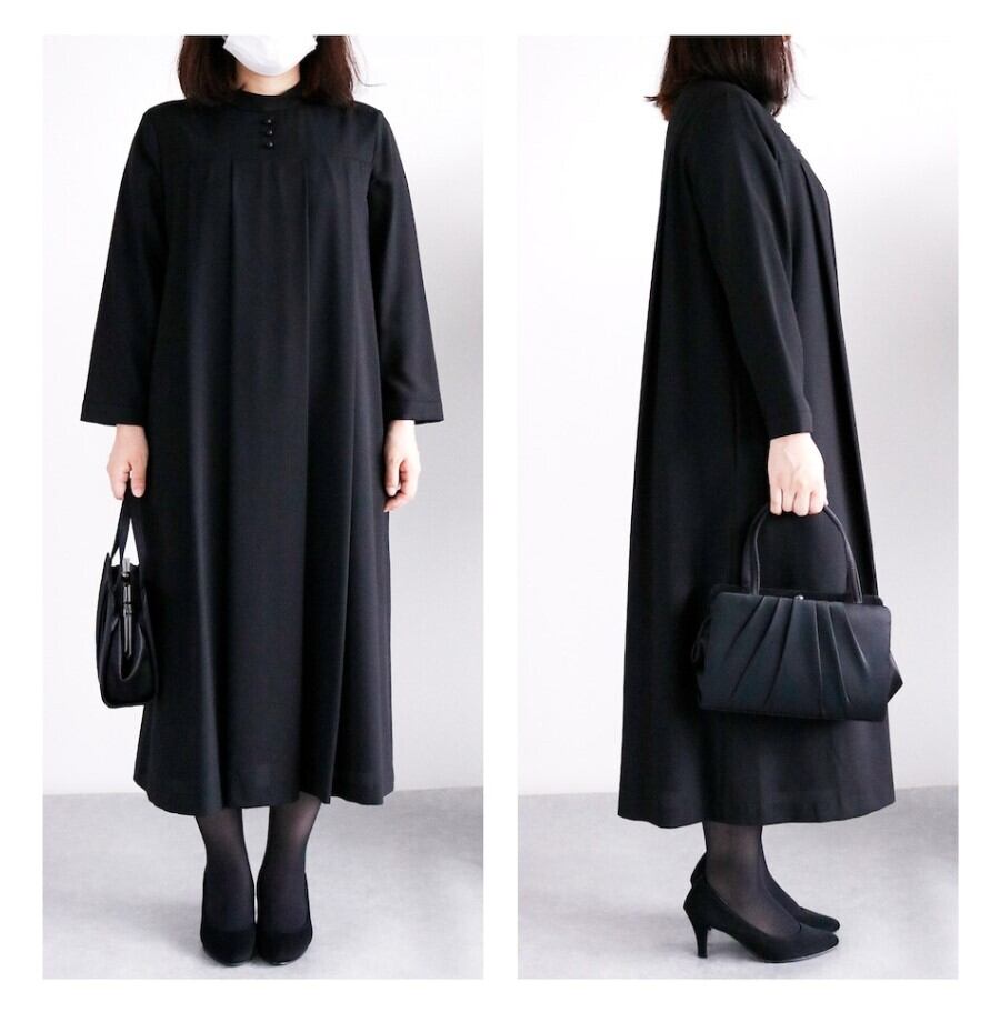 最強配送】喪服・礼服【洗えるフォーマル】ヨーク切り替えタック