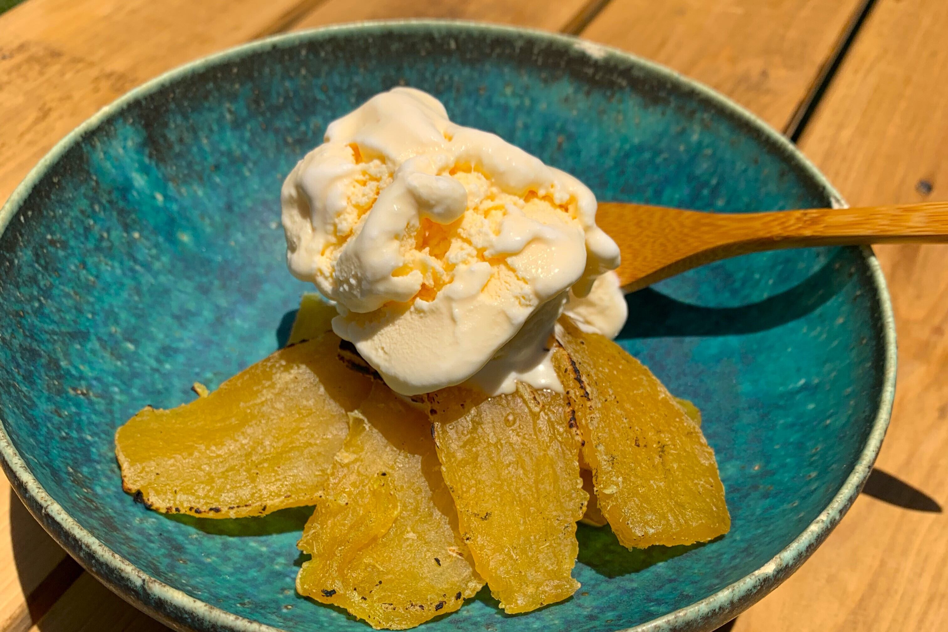 炙り干し芋にバニラアイス