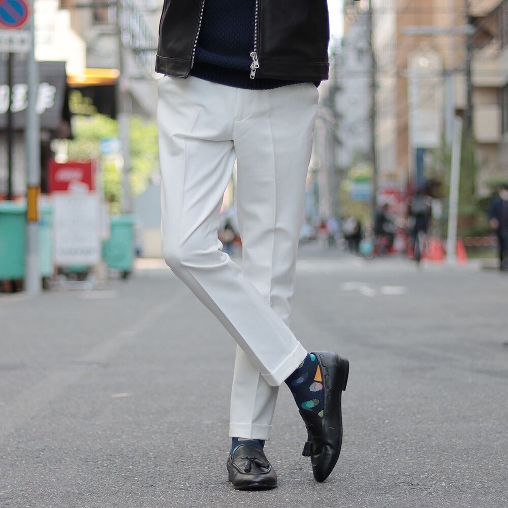 BV_＜大本命スラックス＞プレミアムホワイトダブルスラックス | Buona