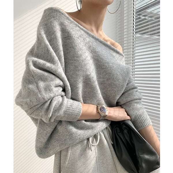 ルーズ オフショルダー ニット 226477