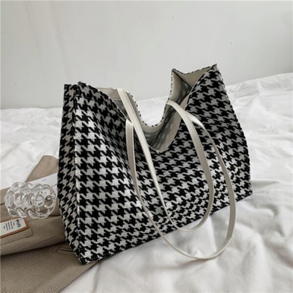 千鳥格子ブラック