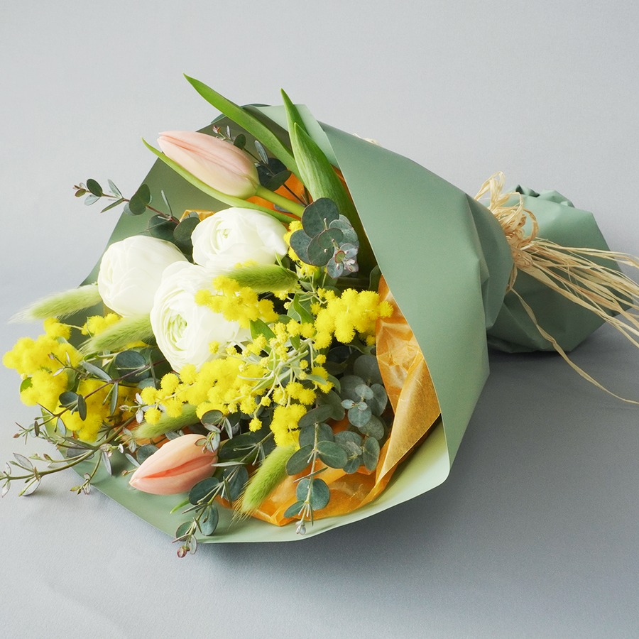 国産ミモザのブーケ Lapinラパン 送料込み よいはな Yoihana 最高品質のお花をお届けするネット通販