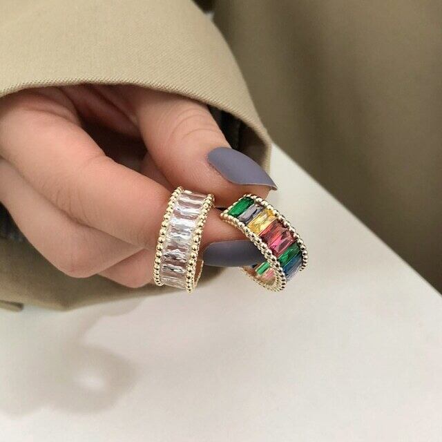 【2色】rainbow・crystal リング（A-024）右上の検索から🔍️
