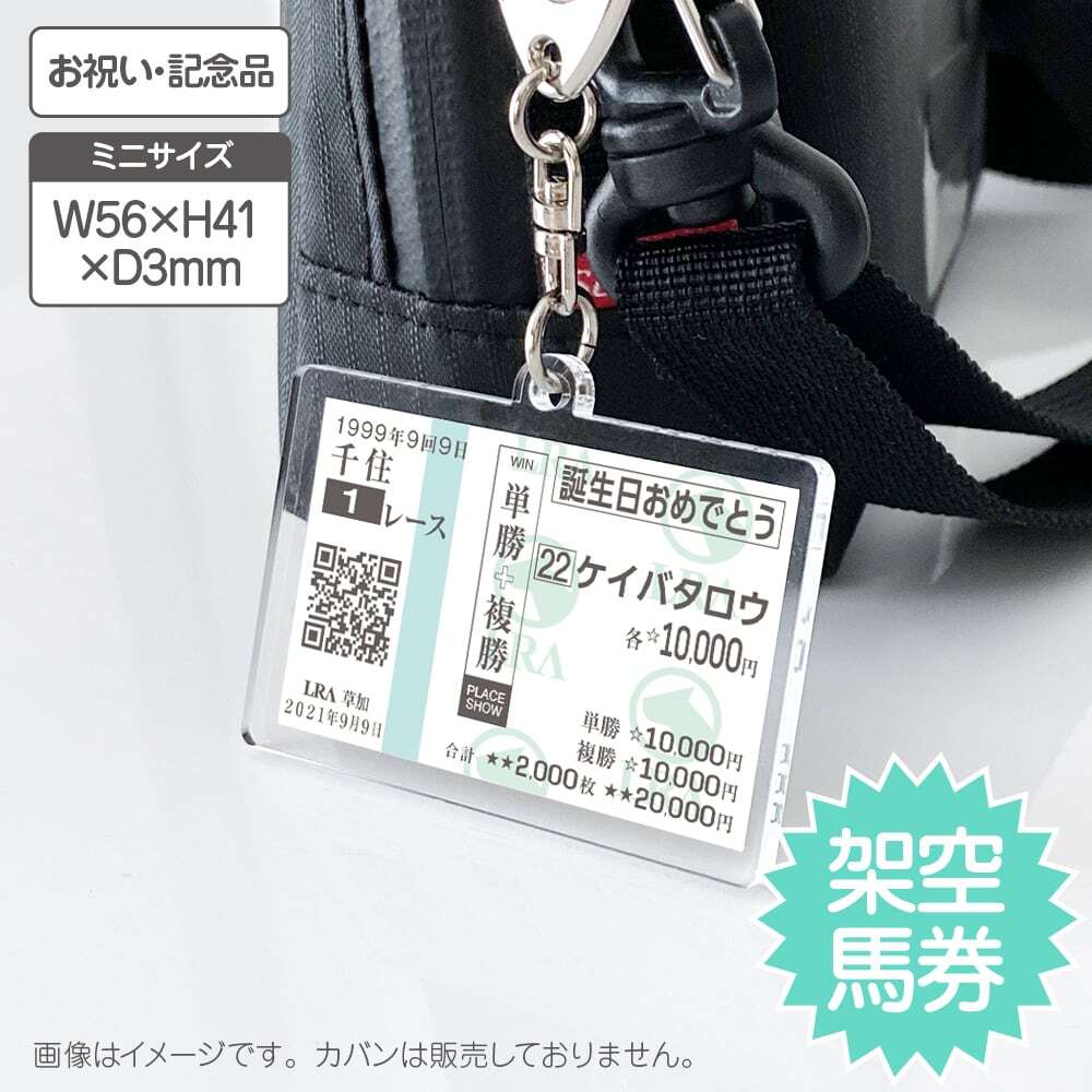 架空馬券キーホルダー ミニサイズ