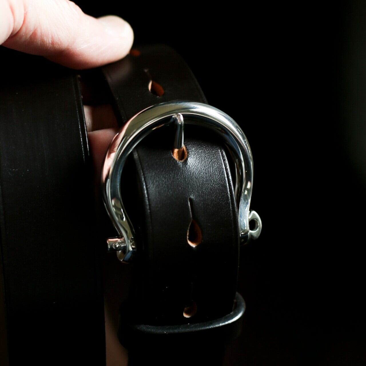 STERLING SILVER】 SHACKLE BUCKLE 30 BELT | LONESOME．