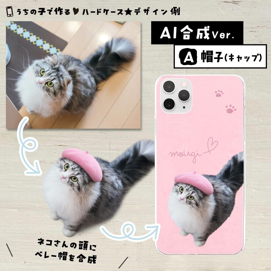 猫さんにベレー帽