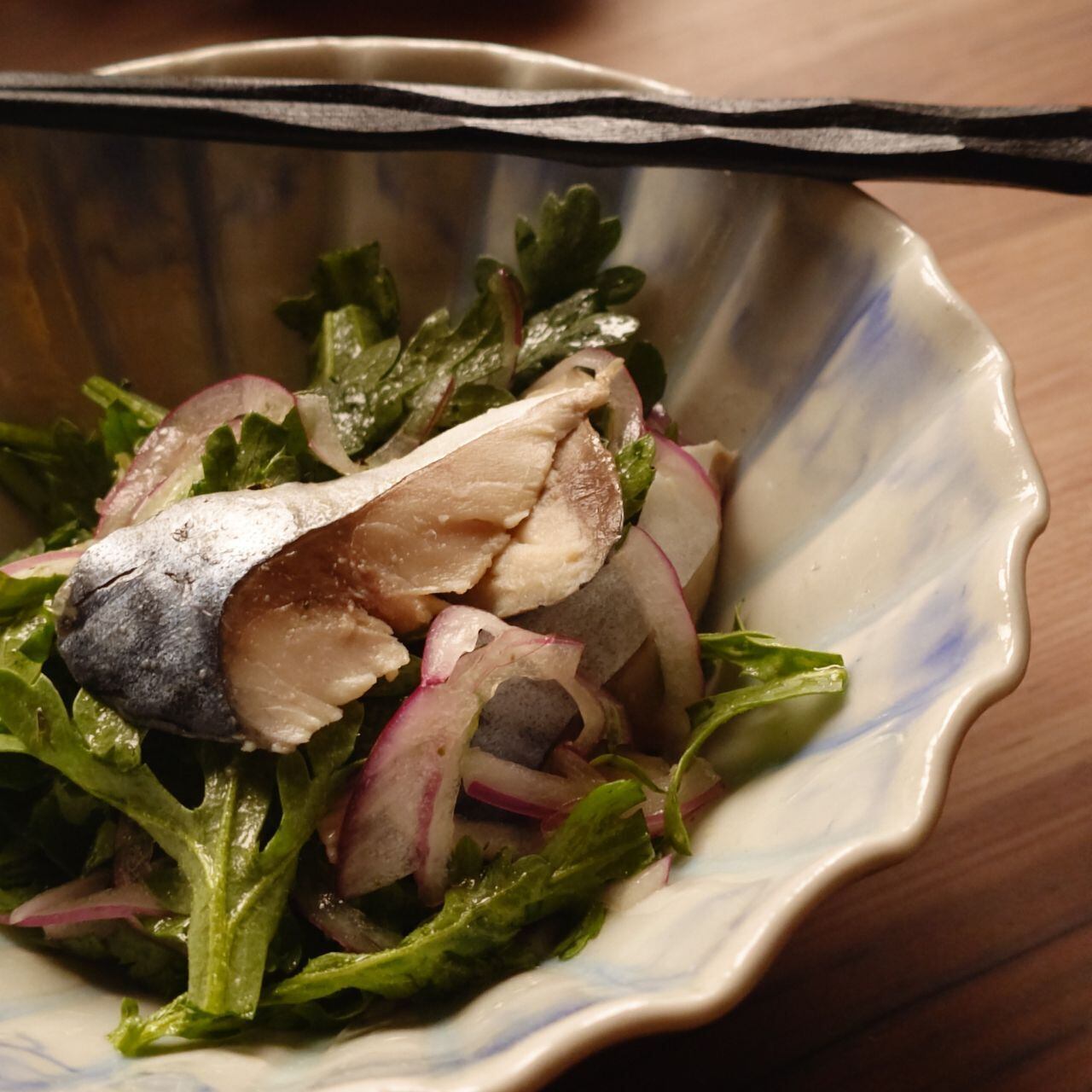 お刺身　しめ鯖スライス　アレンジ例2