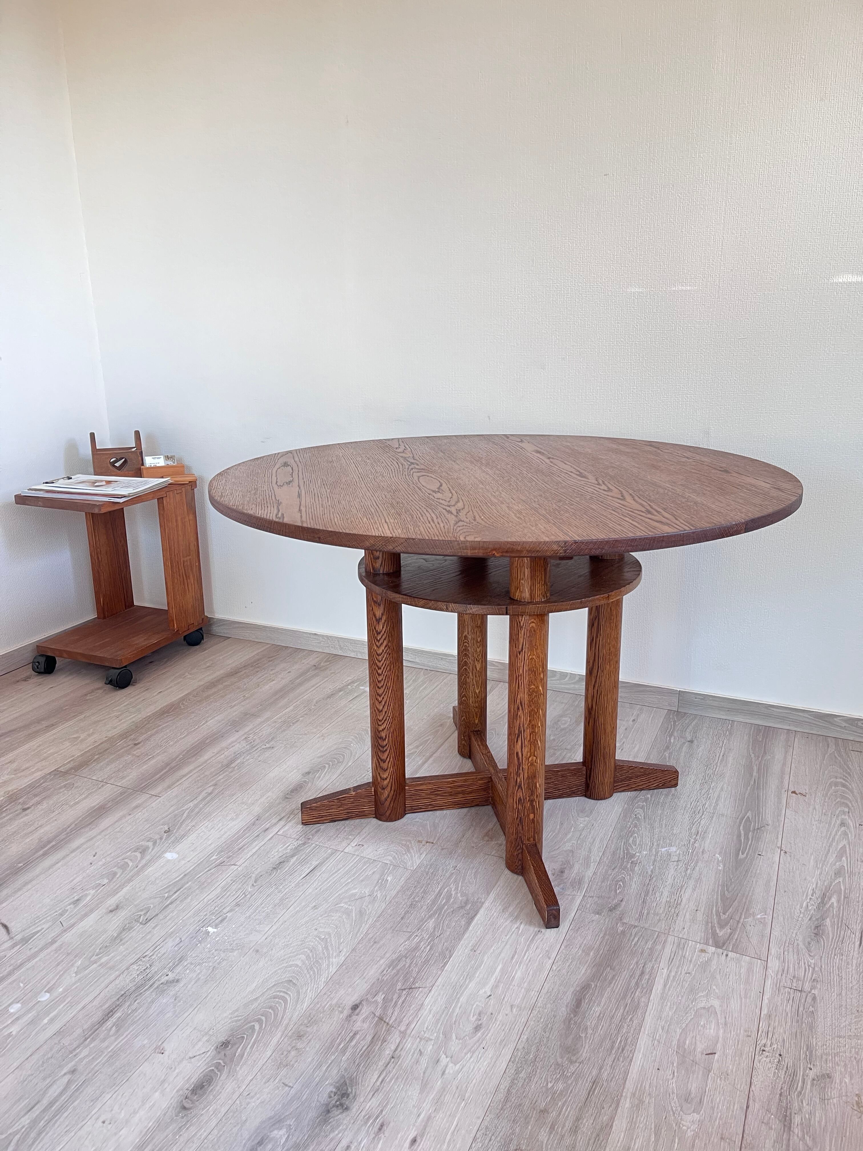 ♪ 150cm 無垢オークのラスティックテーブル カフェ風 リビング