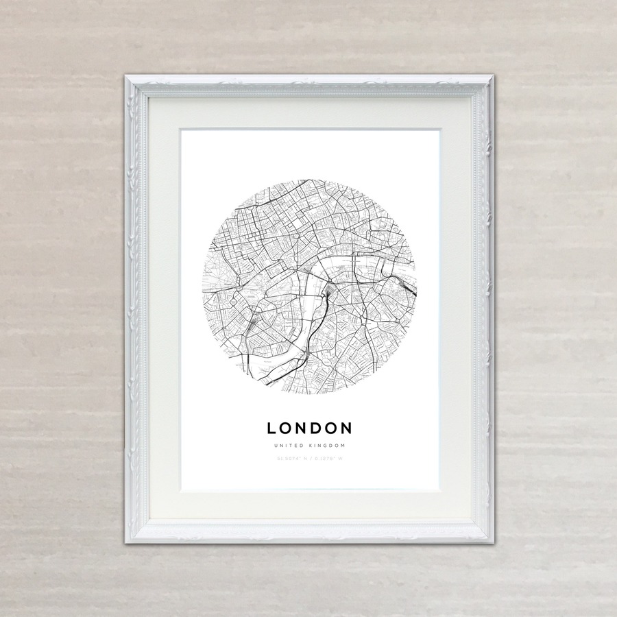 ポスター インテリアポスター ロンドンの地図 北欧 シンプル アート スタイリッシュ インテリア 家具 絵画 アートショップフォームス