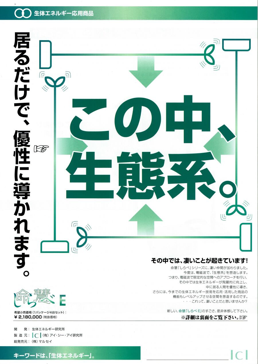 生体エネルギー 命慧「しらべ」 美品】生体エネルギー発信装置 しらべ