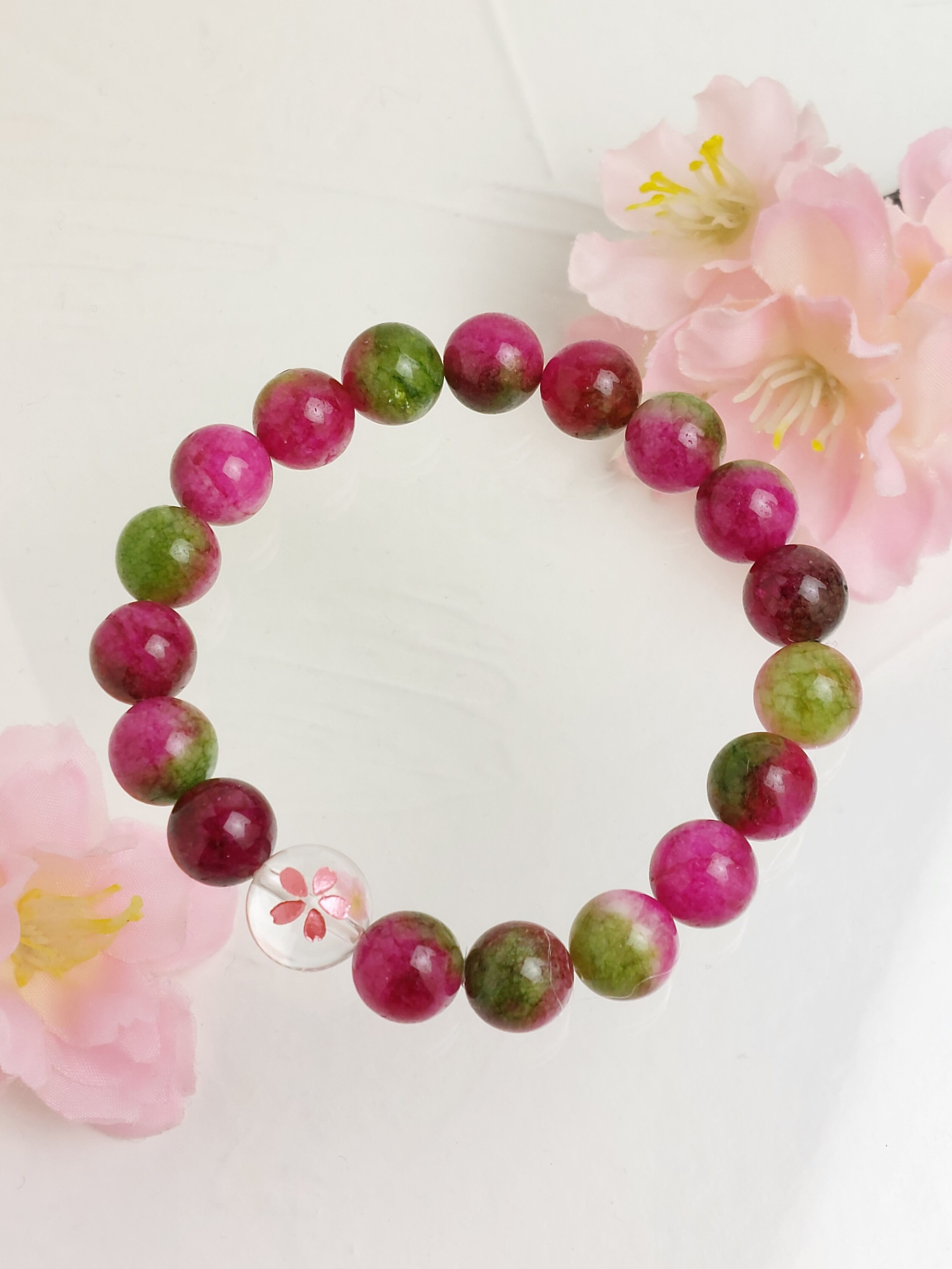 桜の季節はもちろん、桜の季節以外にも身に着けてたい天然石ブレスレットです✨