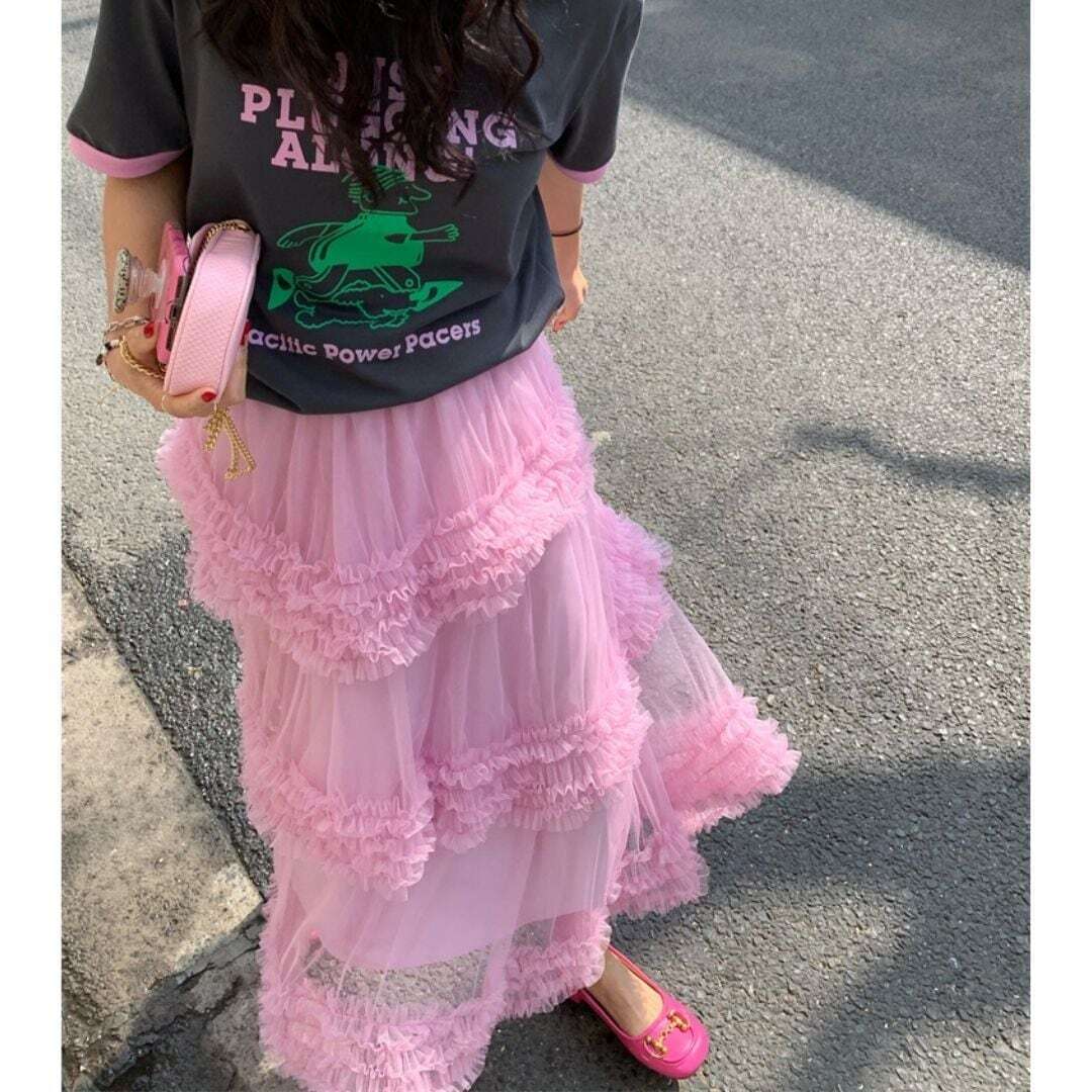 small pink cake skirt