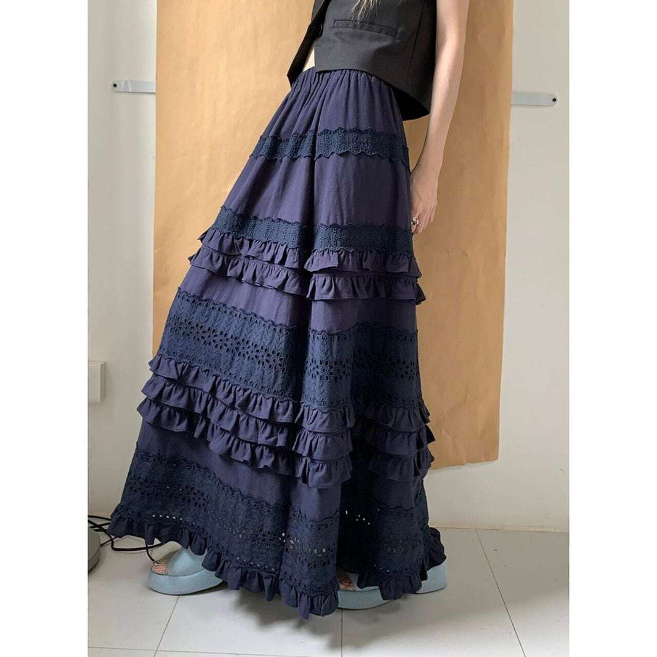Vintage Lace Frill Tiad Skirt