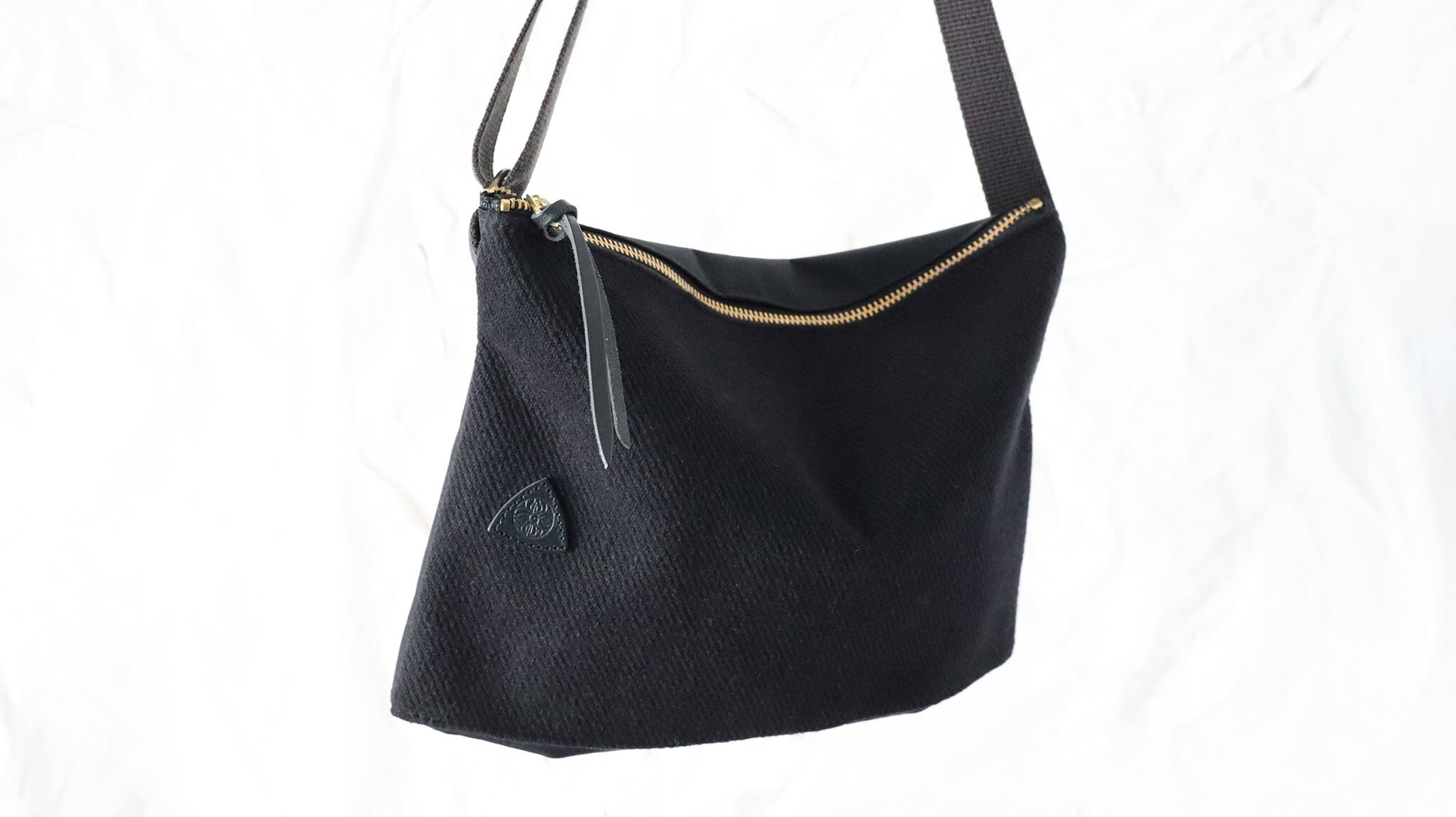サコッシュ / Hemp cotton simple sacoche /ブラック | Kukri Products