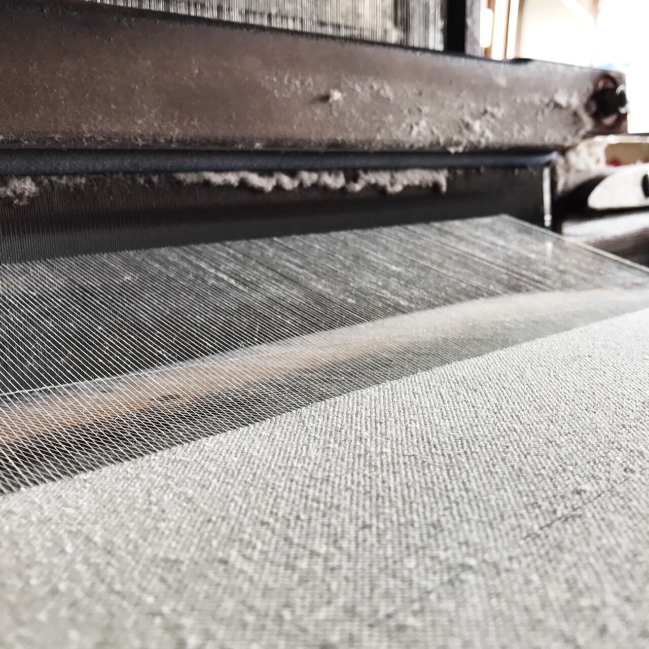 織上がり中の生地