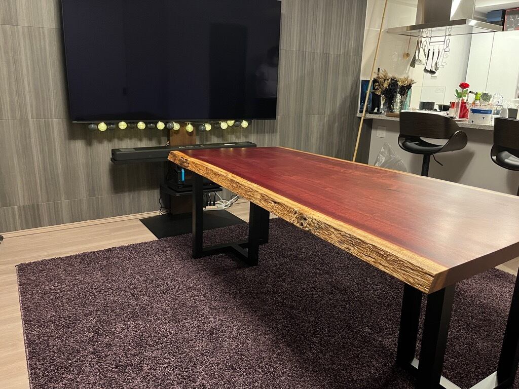 《納品事例》パープルハート　一枚板