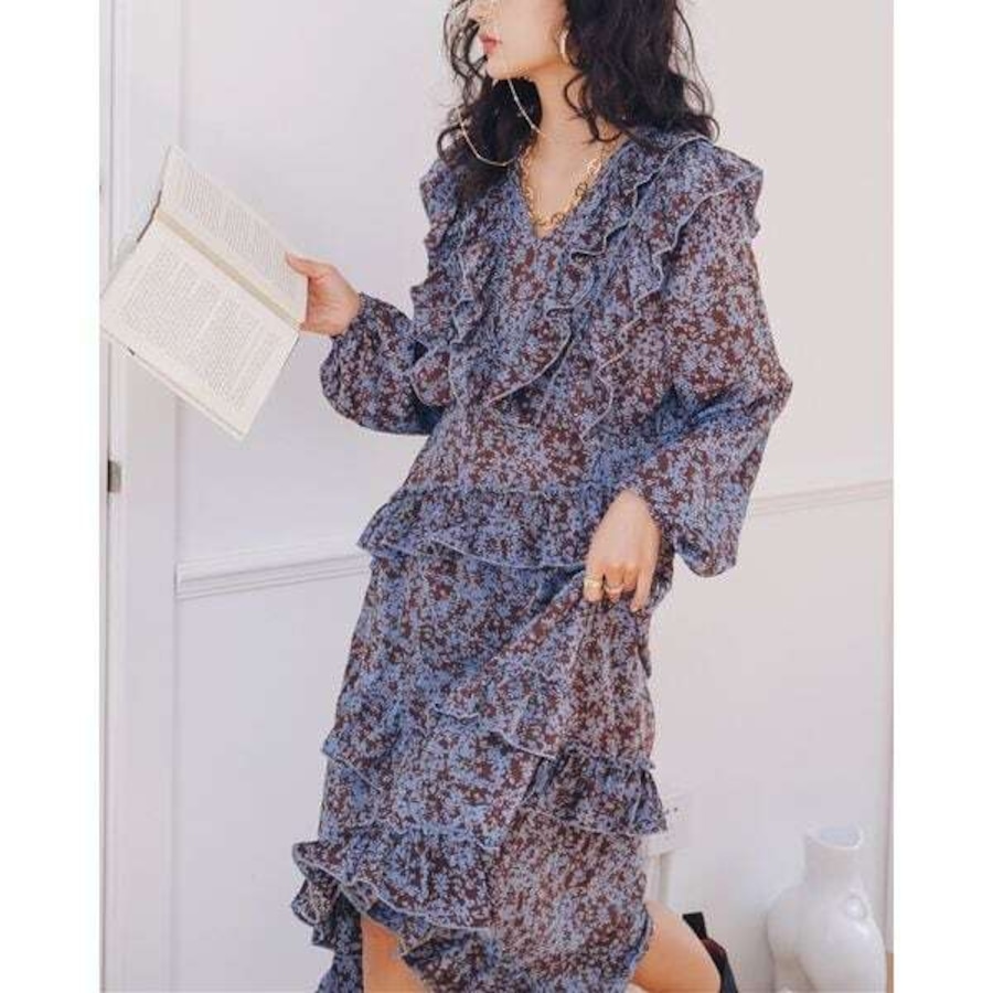 シフォン イレギュラー ワンピース 227040