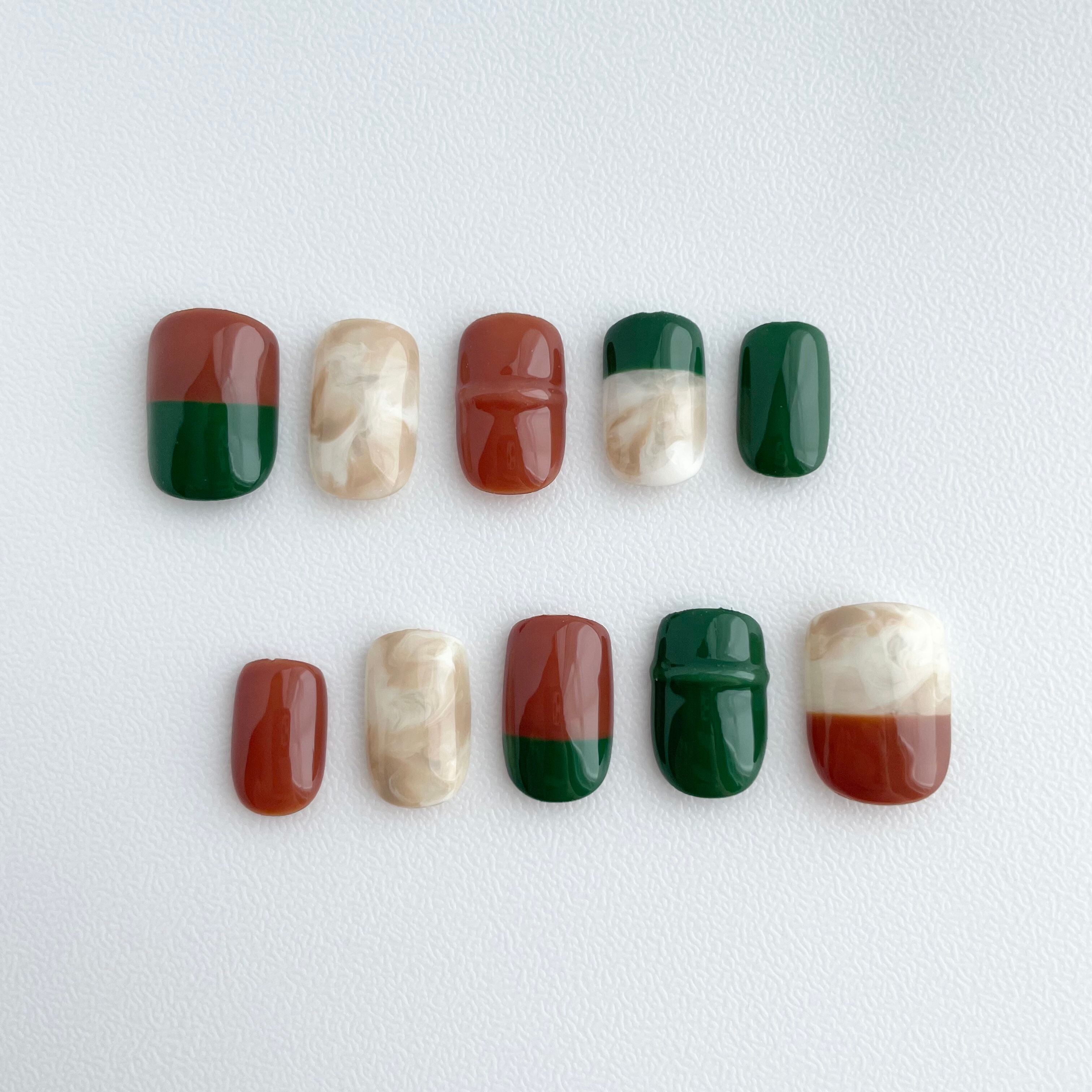 マーブルMIX＆透明ぷっくりライン