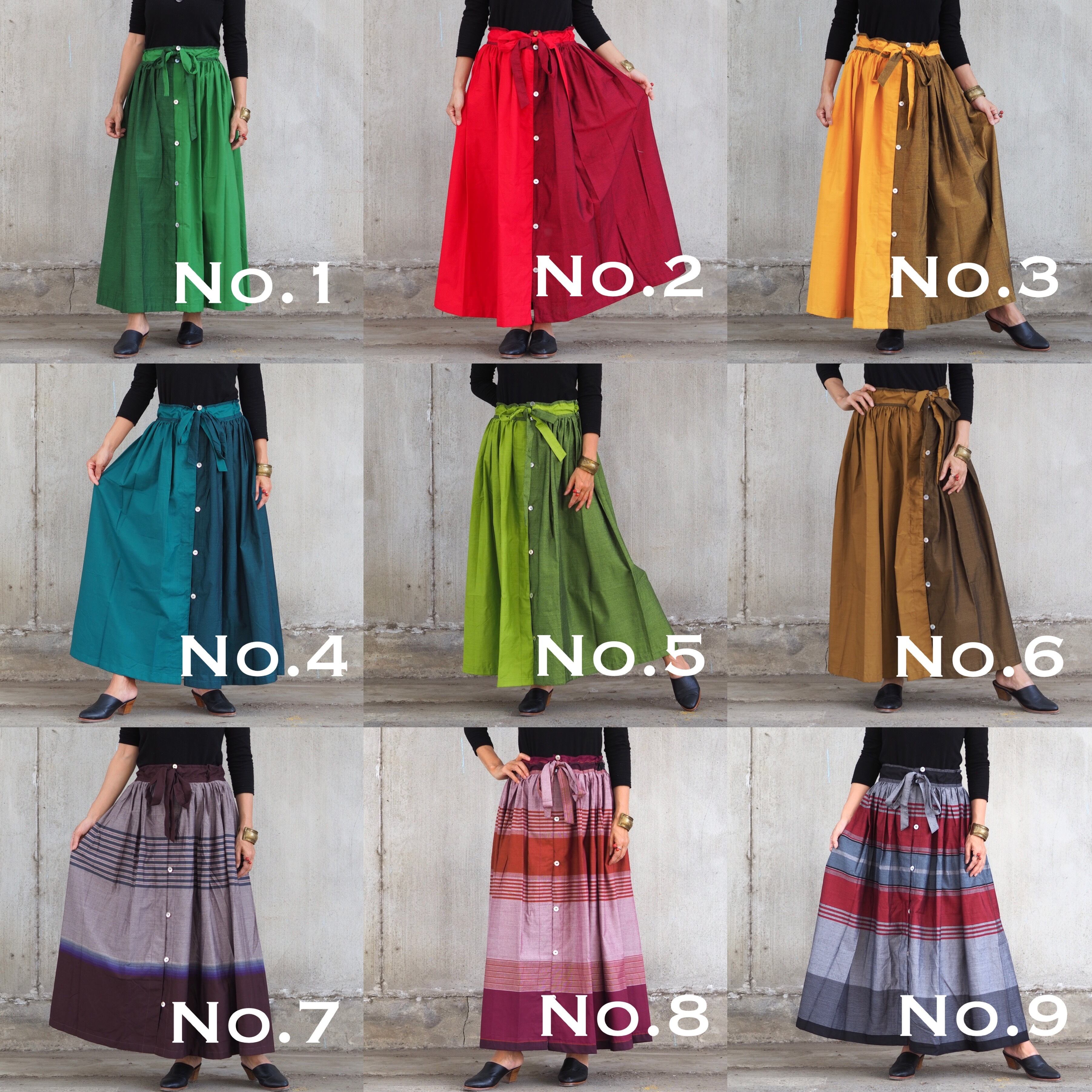 ご注文の際はご希望のお色をお選び下さい。No.1~9まで。