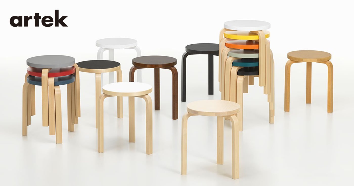 artek (アルテック) スツール60 ナチュラルラッカー ナチュラルバーチ artek (アルテック) STOOL 60（スツール 60） 3本脚 ナチュラル