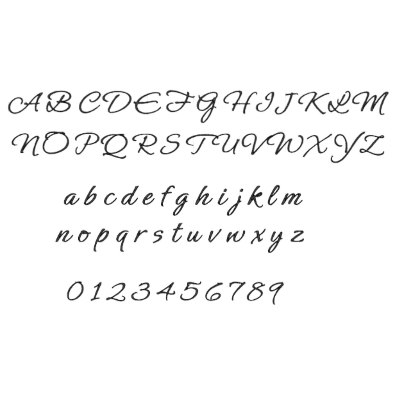 フォントサンプル：メッセージチューブ、ボックスの名入れ