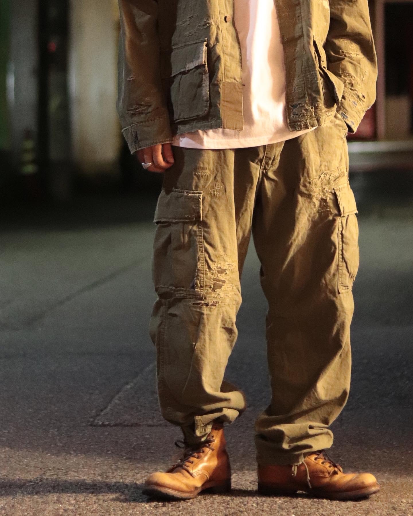 ANACHRONORM/アナクロノーム REMAKED FATIGUE PANTS OLIVE AN190 | MAMBO