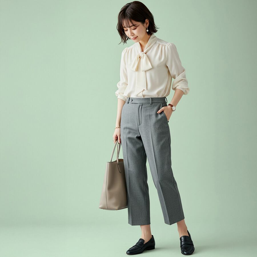 程よい抜け感のあるコーディネートで