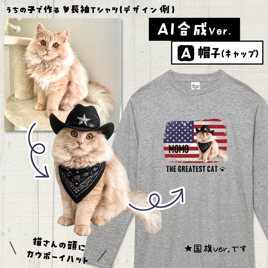 カウボーイハットを合成