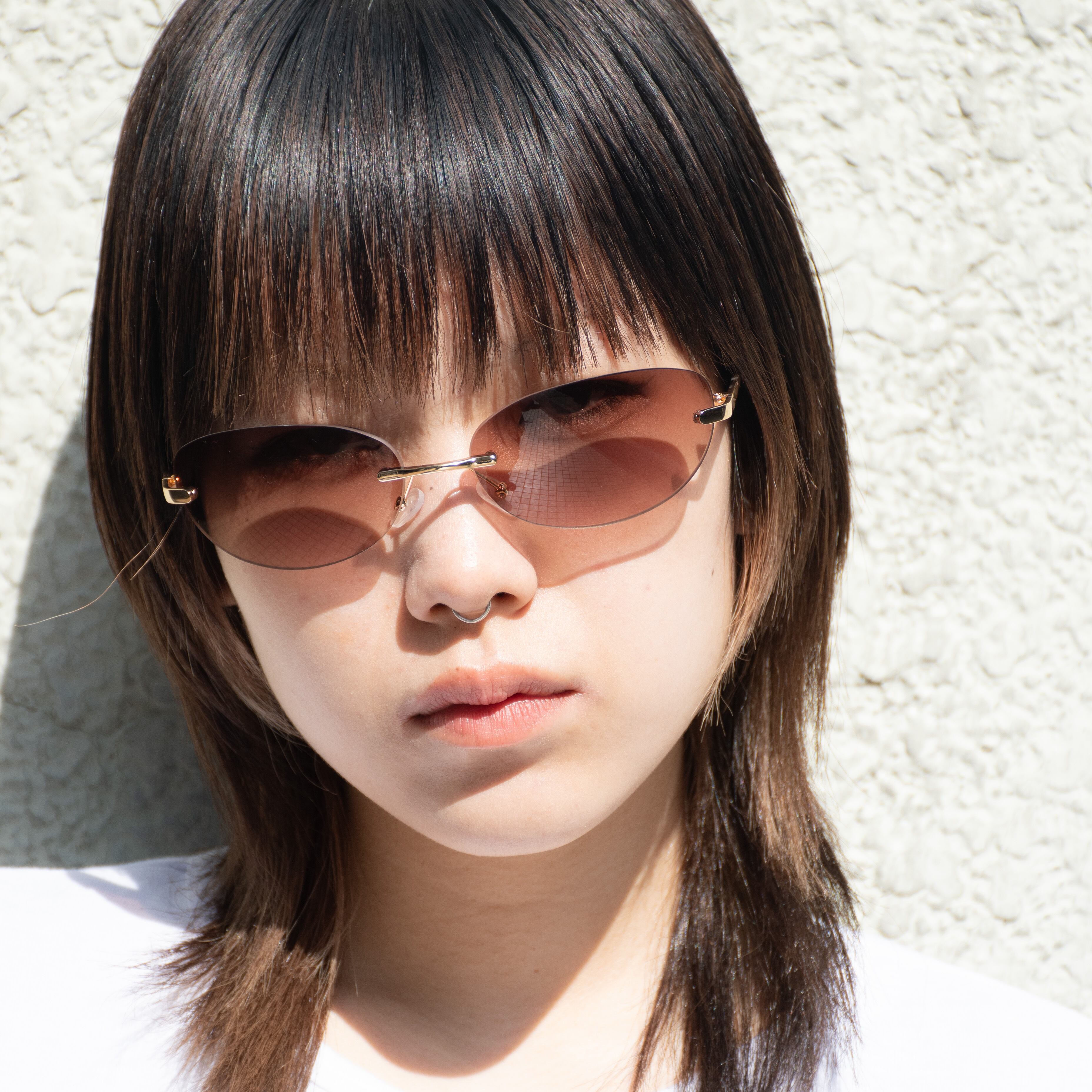 ゴールド×グラデーションブラウンレンズ