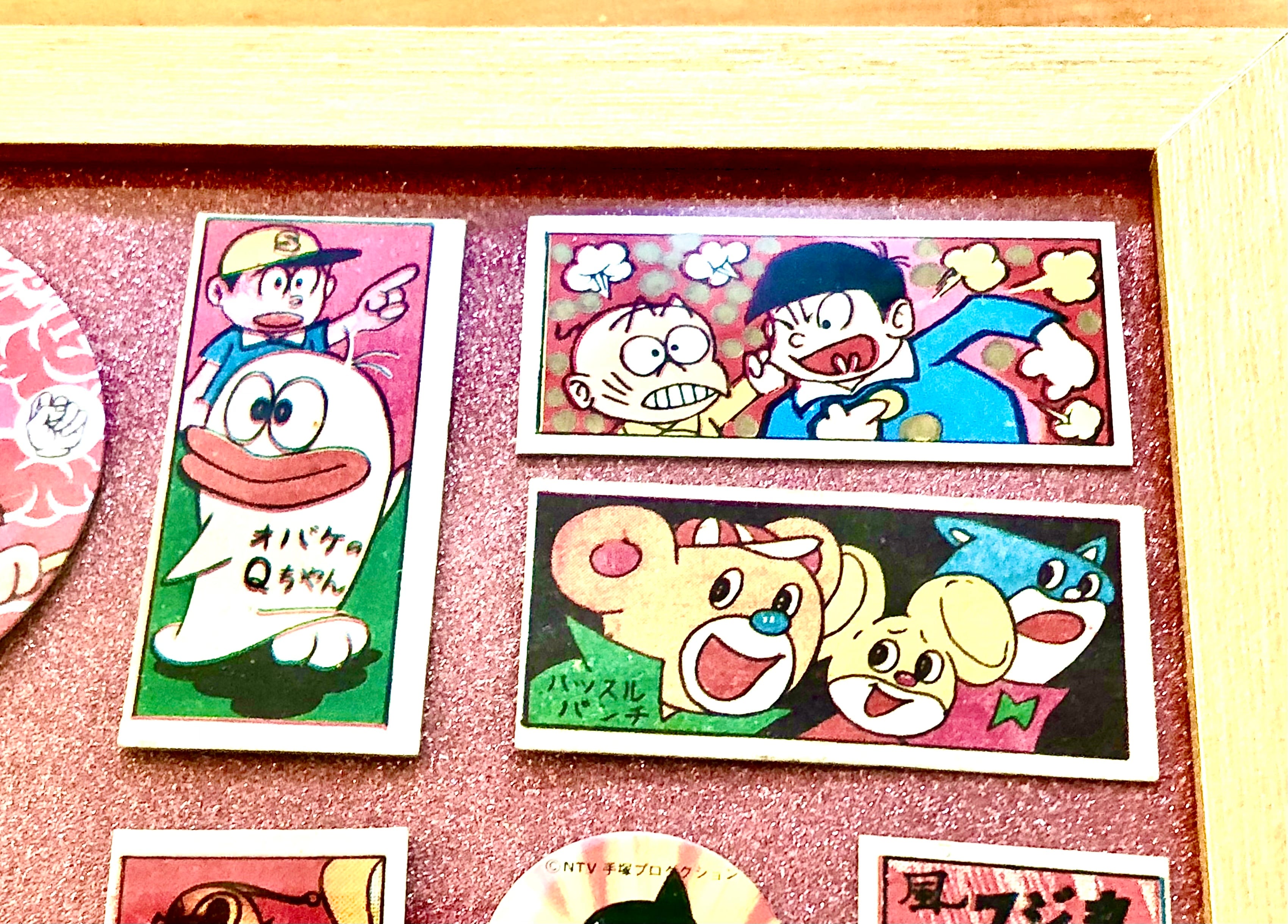 種類豊富な、懐かしの昭和レトロなメンコを額装‼️忍者ハットリくん