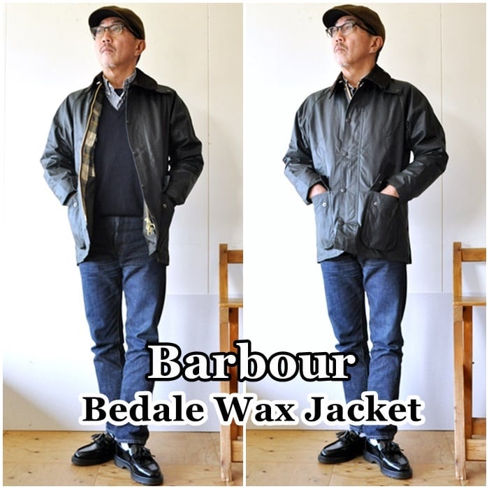 【美品】Barbour BEDALE WAX 40サイズ セージカラー