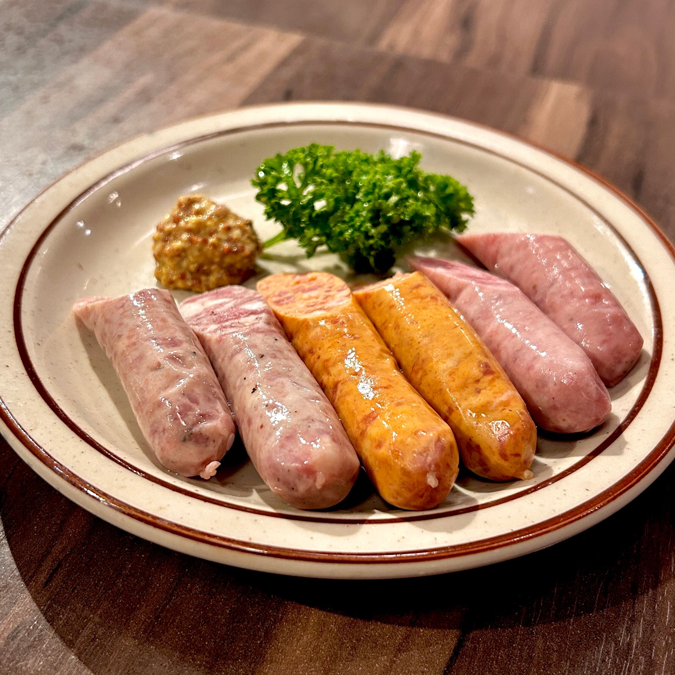 ひつじのソーセージ（あらびき、スモーク、チョリソー）