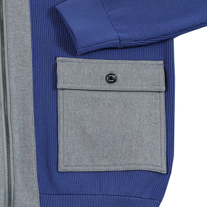 ポケット　存在感溢れるフラップボタン付のパッチポケット