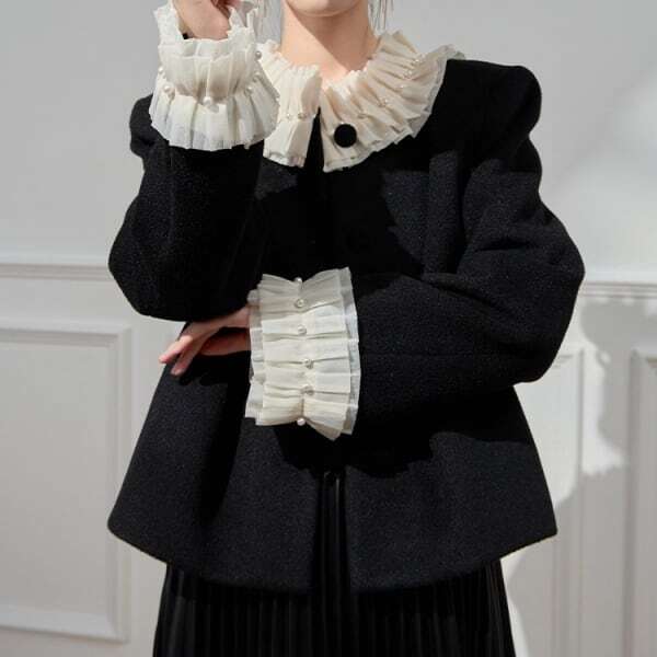 フリル フェイクパール ジャケット 230341