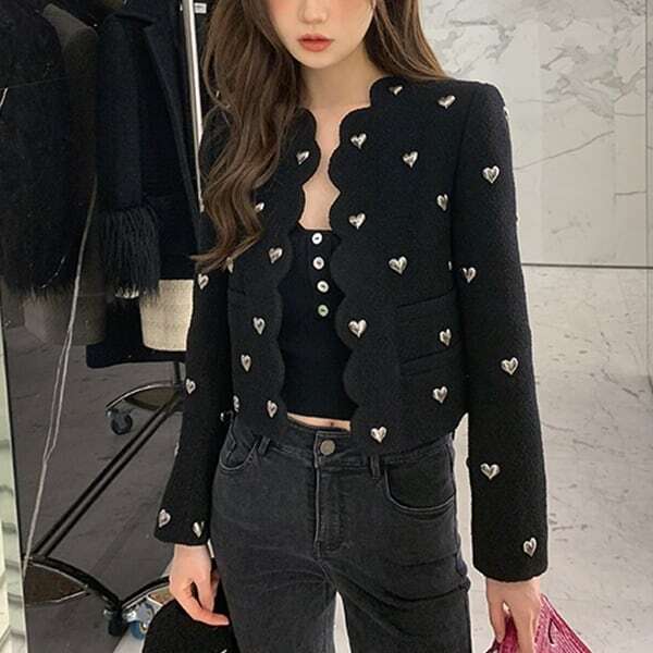 ハートスタッズ スカラップ ジャケット 225138