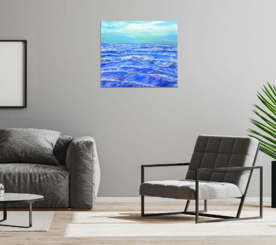 ミーミーの海絵画部門☆マーメイド☆41.0㎝×32.0㎝ 海 絵画(02)sea アクリル画 10号 ocean F10 KIYOKAWA AIMI