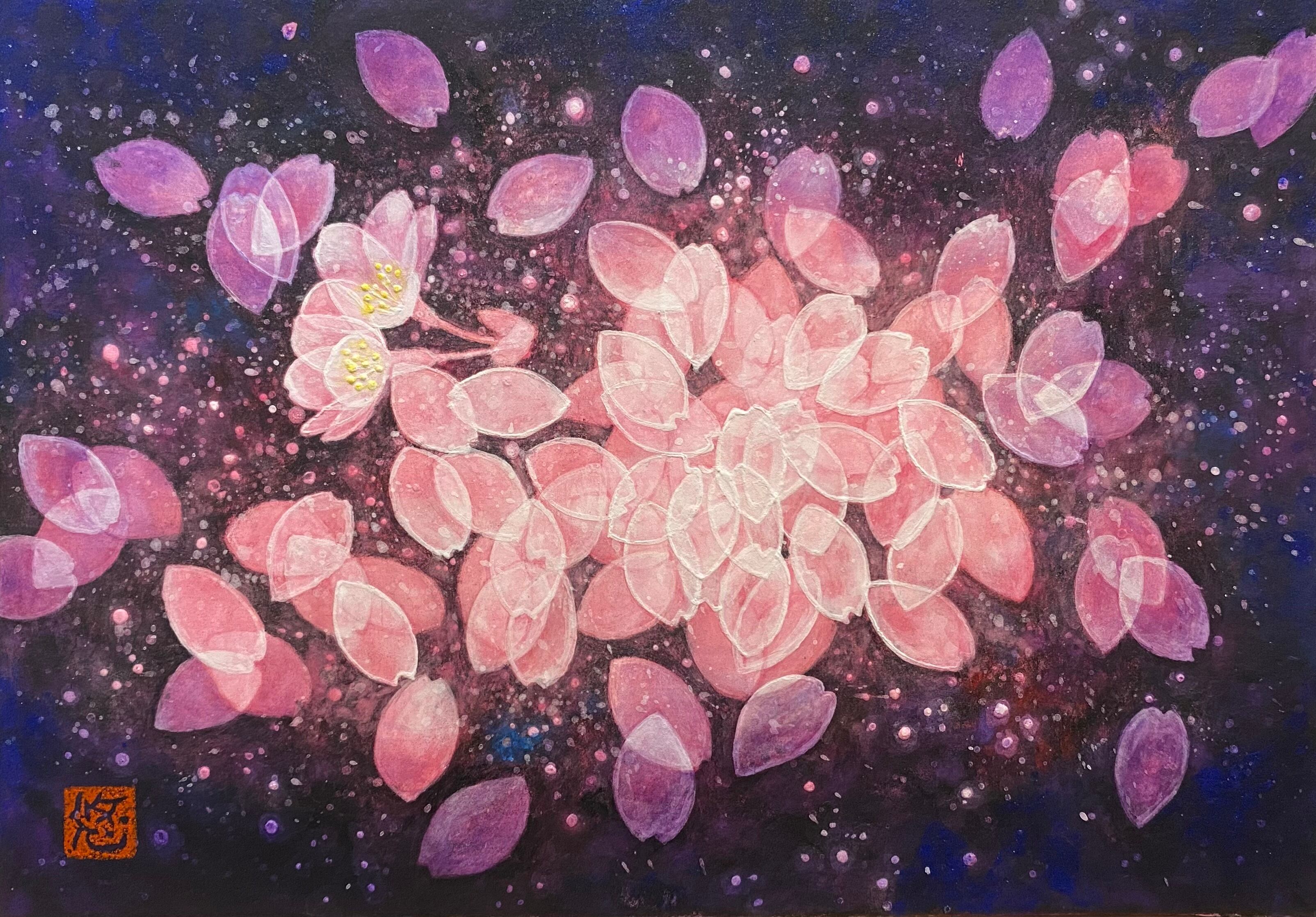 岩絵具特有の柔らかな表情