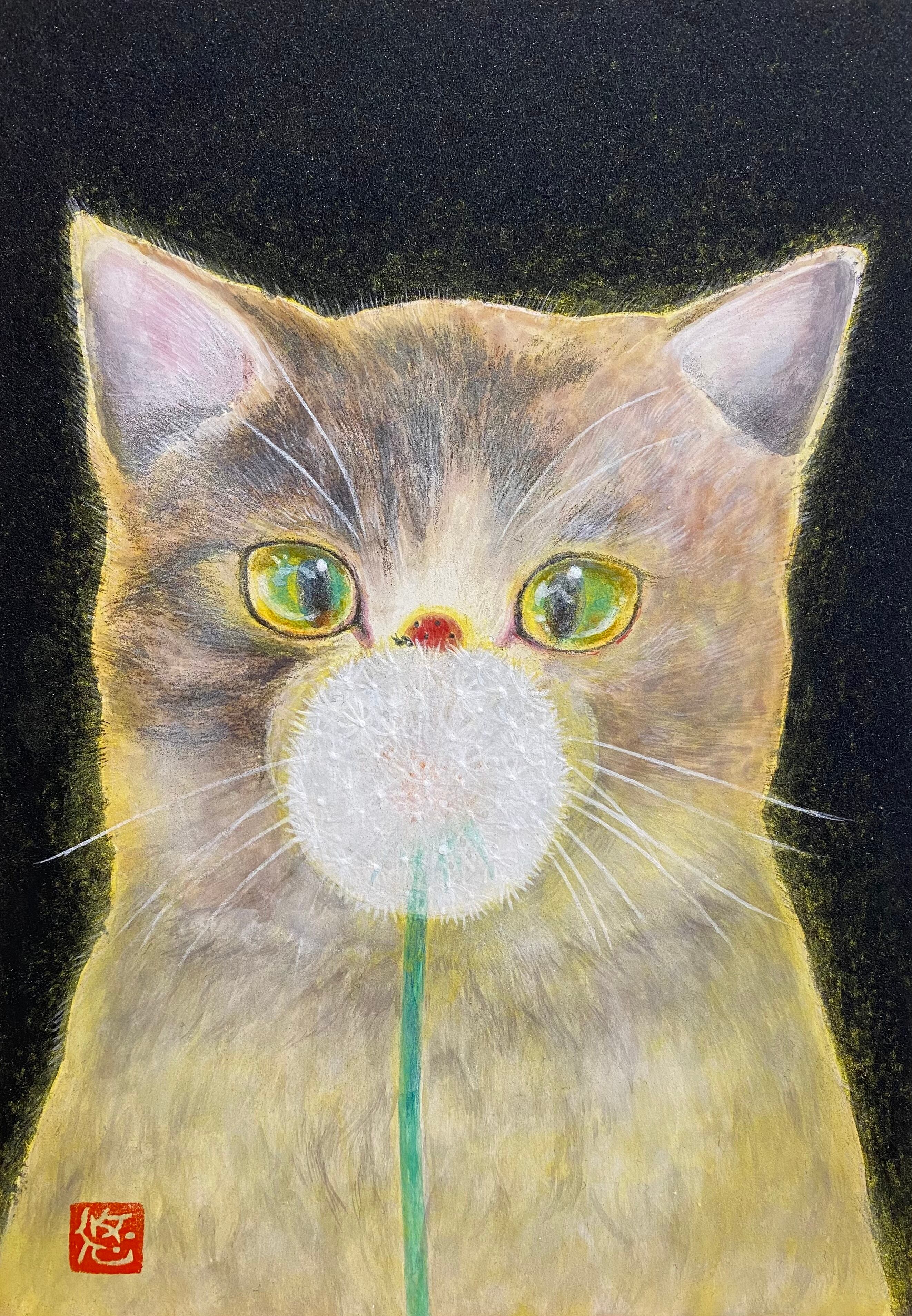 岩絵具特有の柔らかな雰囲気